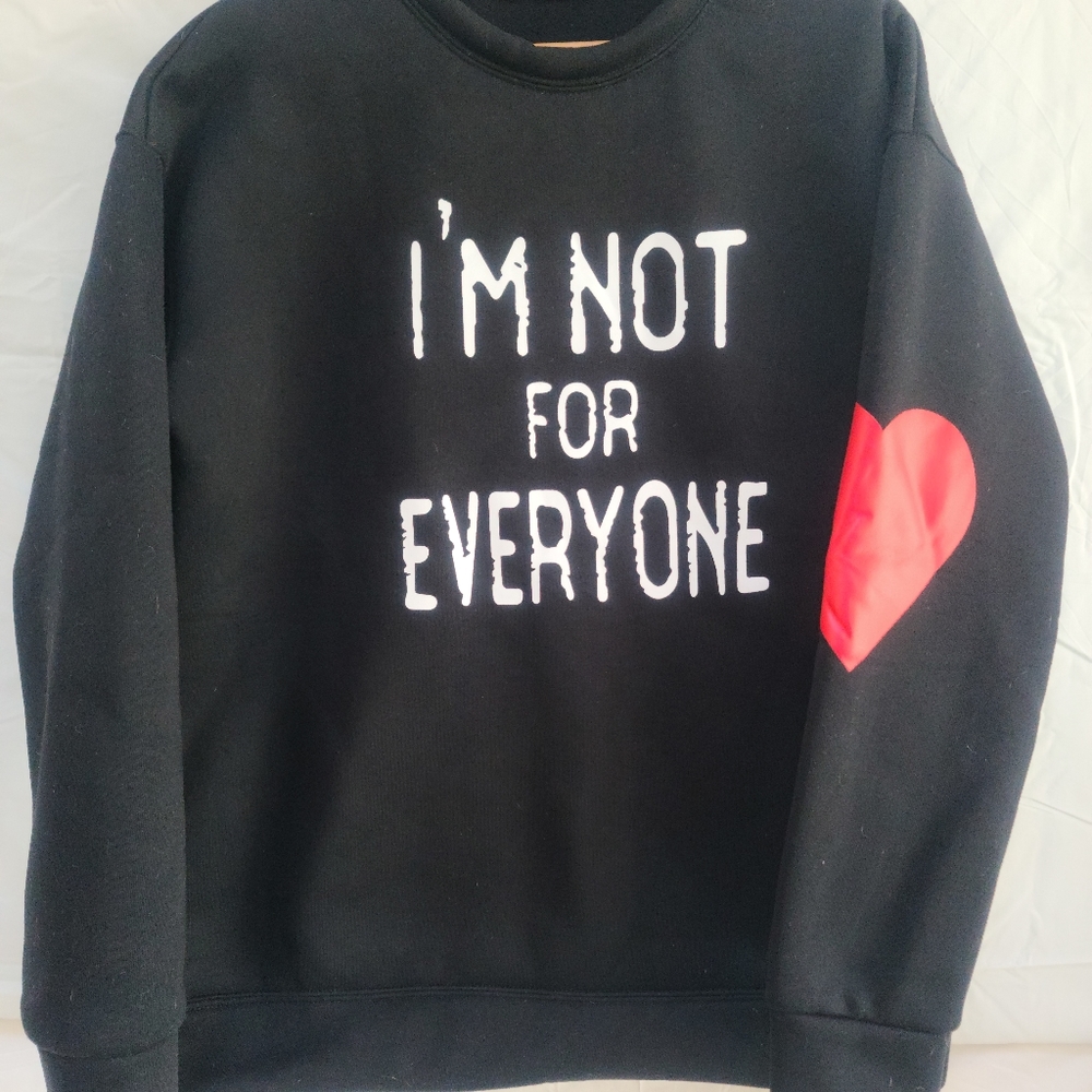 Pullover Sweatshirt. Black. Large. Runs Small.